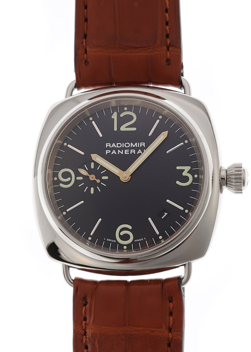 【中古】オフィチーネ パネライ PAM00062 ラジオミール WG 黒文字盤 自動巻き レザー