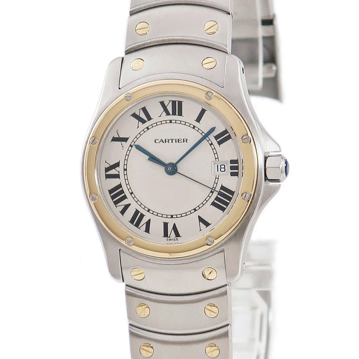 カルティエ Cartier サントスロンド クロノ 腕時計 レディース