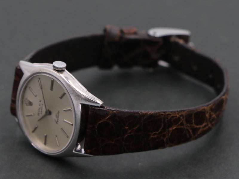 【 ROLEX ロレックス 】 3802 チェリーニ アンティーク 1970年製 K18WG/革 手巻 レディス 13290-0_4枚目画像