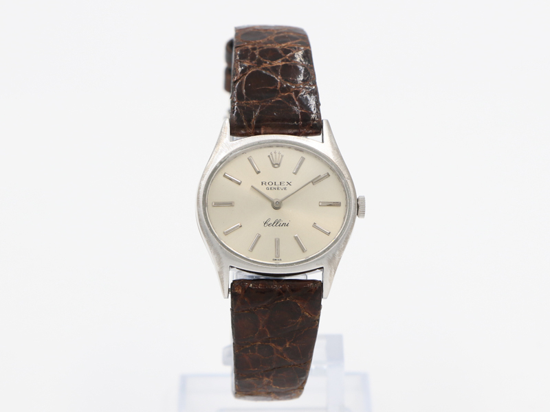 【 ROLEX ロレックス 】 3802 チェリーニ アンティーク 1970年製 K18WG/革 手巻 レディス 13290-0_9枚目画像