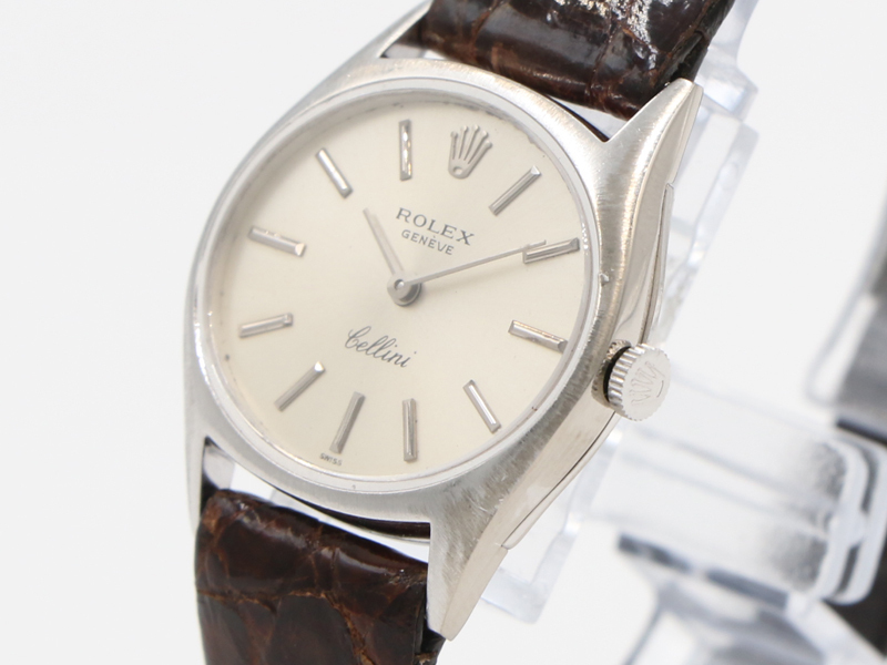 【 ROLEX ロレックス 】 3802 チェリーニ アンティーク 1970年製 K18WG/革 手巻 レディス 13290-0_8枚目画像
