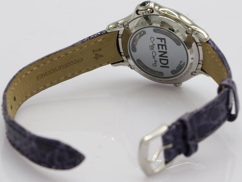 【 フェンディ FENDI 】 腕時計 クレイジーカラット 10500l ダイヤ クォーツ SS/革 シルバー文字盤 箱 保 レディース 14813-0 □_3枚目画像