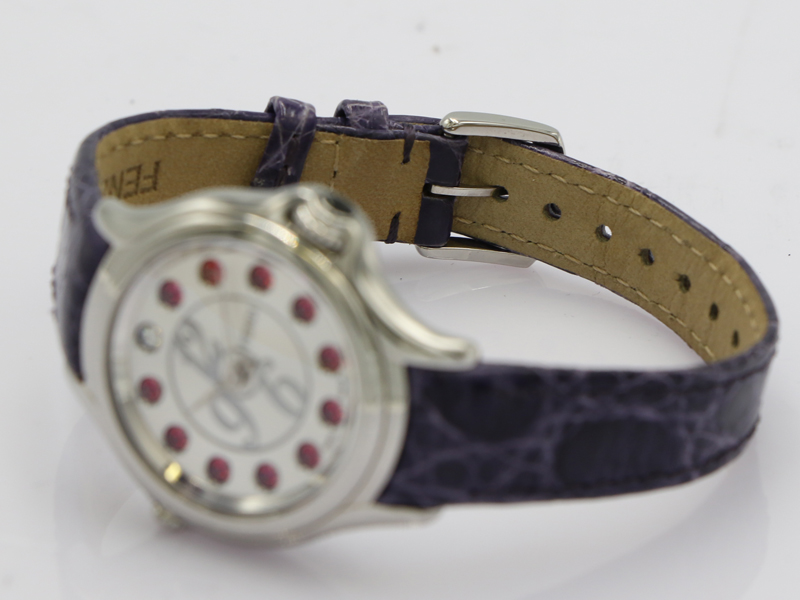 【 フェンディ FENDI 】 腕時計 クレイジーカラット 10500l ダイヤ クォーツ SS/革 シルバー文字盤 箱 保 レディース 14813-0 □_5枚目画像
