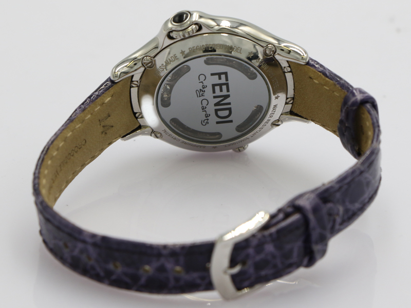 【 フェンディ FENDI 】 腕時計 クレイジーカラット 10500l ダイヤ クォーツ SS/革 シルバー文字盤 箱 保 レディース 14813-0 □_4枚目画像