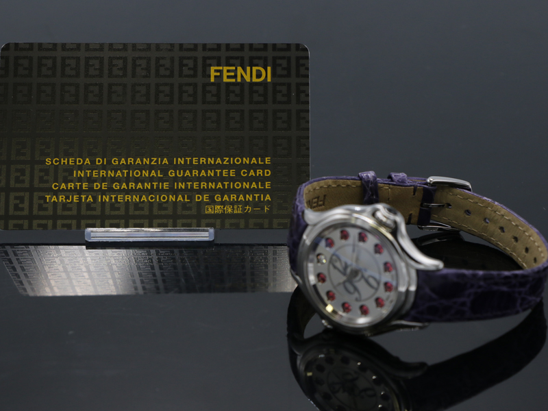 【 フェンディ FENDI 】 腕時計 クレイジーカラット 10500l ダイヤ クォーツ SS/革 シルバー文字盤 箱 保 レディース 14813-0 □_7枚目画像